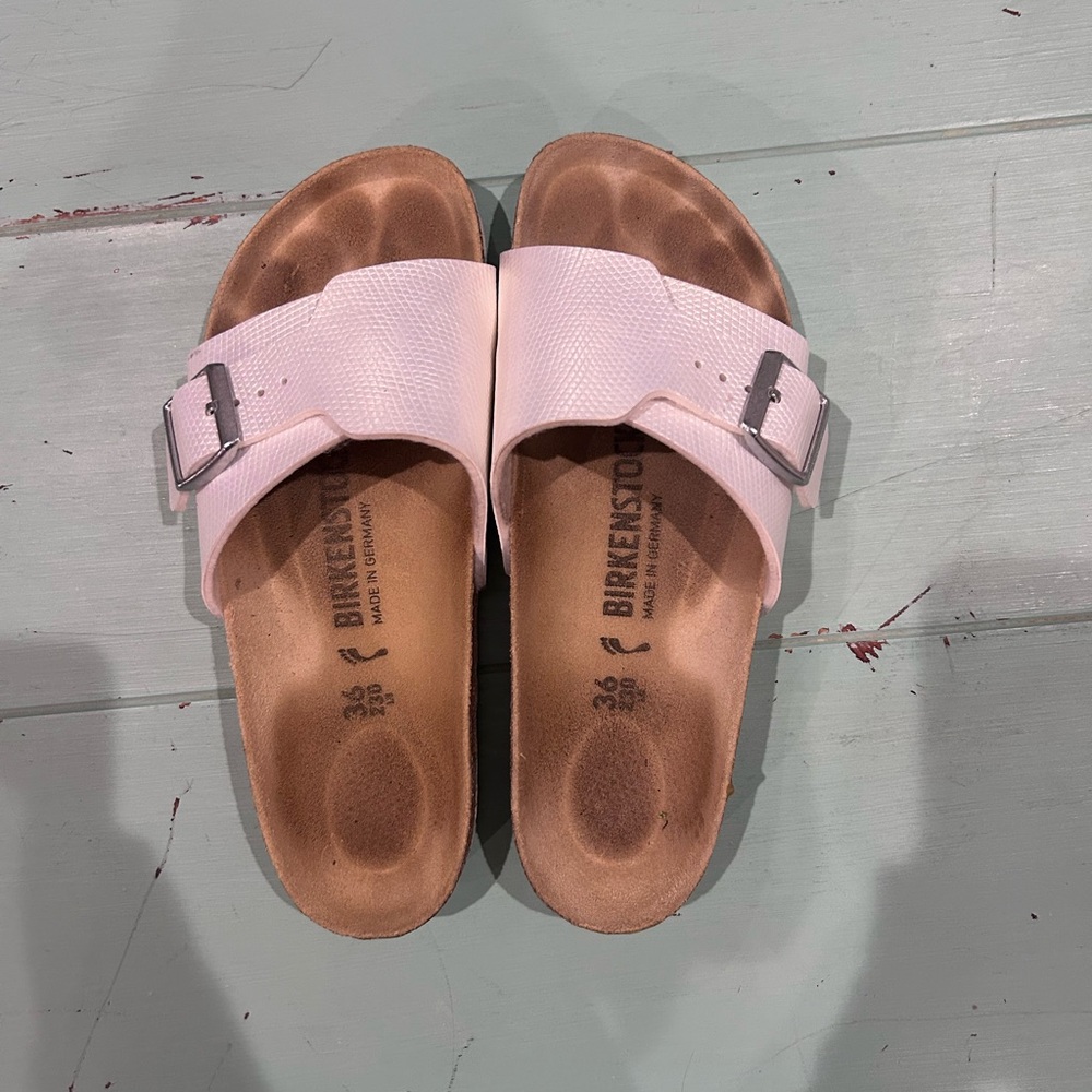 Birkenstock White Sandals with Buckle